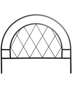 Enchanted Garden™ 20"H X 24"W Lattice Steel Black Garden Border Fence