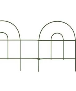 Enchanted Garden™ 1'6"H X 8'W Folding Steel Green Garden Border Fence