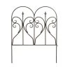 Enchanted Garden™ 2'7"H X 2'W Heart And Finial Steel Black Garden Border Fence -Enchanted Garden Sale 1713374 87405MN 1800px