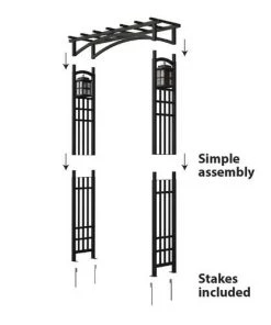 Enchanted Garden 52"W X 78"H Black Mission Arbor 10 Enchanted Garden 52"W X 78"H Black Mission Arbor -Enchanted Garden Sale 1713414 2