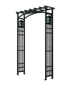 Enchanted Garden 52"W X 78"H Black Mission Arbor