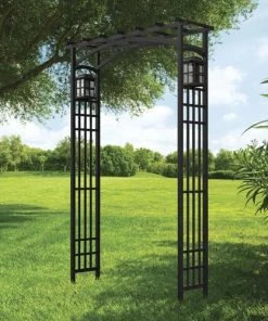 Enchanted Garden 52"W X 78"H Black Mission Arbor 12 Enchanted Garden 52"W X 78"H Black Mission Arbor -Enchanted Garden Sale 1713414SCENE CMYK