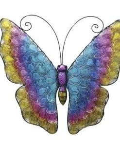Enchanted Garden™ 20.5" Metal Butterfly Outdoor Wall Art