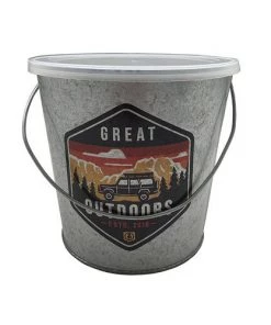 Enchanted Garden™ 5" Metal Retro Bucket Citronella Candle - Assorted Styles -Enchanted Garden Sale 21234G GL 3