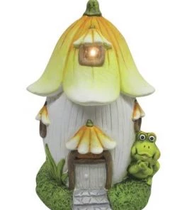 Enchanted Garden™ 14" Solar LED Fairy House Statue