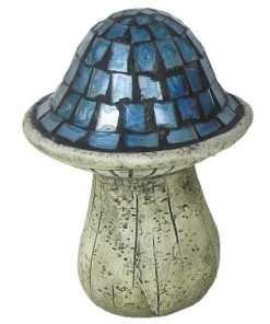 Enchanted Garden™ 8.2" Blue Cement Mushroom Statue