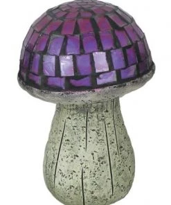 Enchanted Garden™ 8.25" Purple Cement Mushroom Statue