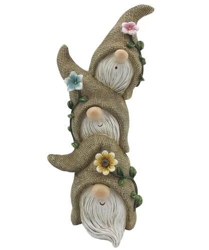 Enchanted Garden™ 11.45" Resin Gnome Stack Statue 3 Enchanted Garden™ 11.45" Resin Gnome Stack Statue