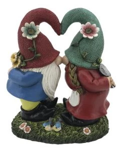 Enchanted Garden™ 8.35" Resin Gnomes In Love Statue