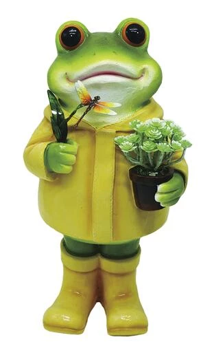 Enchanted Garden™ 18.1" Waterboots Frog Statue With Succulent 3 Enchanted Garden™ 18.1" Waterboots Frog Statue With Succulent