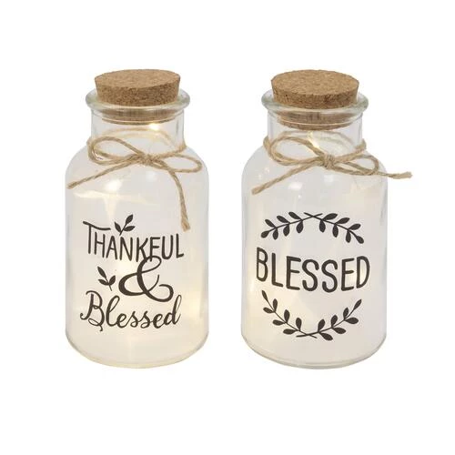 Enchanted Garden™ 5.8" Lighted Glass Bottle - Assorted Styles 3 Enchanted Garden™ 5.8" Lighted Glass Bottle - Assorted Styles