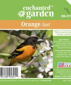 Enchanted Garden™ Orange Bird Suet Cake - 11.25 Oz -Enchanted Garden Sale 266 2119Label View