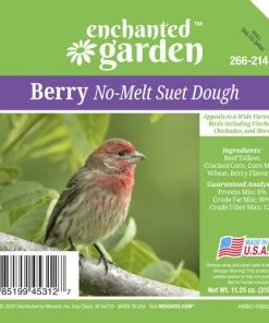 Enchanted Garden™ Berry No-Melt Bird Suet Dough - 11.25 Oz -Enchanted Garden Sale 266 2144Label View