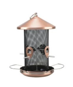 Enchanted Garden® Copper Finish Tube Bird Feeder