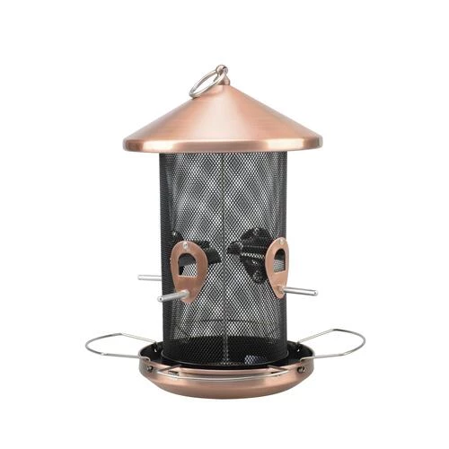 Enchanted Garden® Copper Finish Tube Bird Feeder 3 Enchanted Garden® Copper Finish Tube Bird Feeder