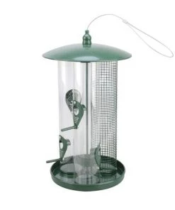 Enchanted Garden® Green Triple Tube Bird Feeder