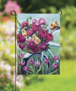 Enchanted Garden™ 12.5" X 18" Garden Flag - Assorted Styles -Enchanted Garden Sale 2723272 Floral Bicycle Chicks GARDEN Flag scenic