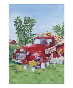Enchanted Garden™ 12.5" X 18" Garden Flag - Assorted Styles -Enchanted Garden Sale 2723272 Red Flower Truck GARDEN flag