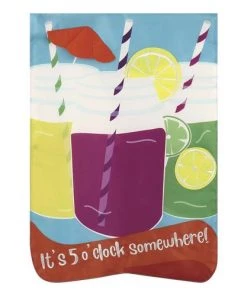 Enchanted Garden™ 12.5" X 18" Applique Flag - Assorted Styles -Enchanted Garden Sale 2723273 5 OClock Mason Jar Drink APPLIQUE flag