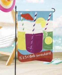 Enchanted Garden™ 12.5" X 18" Applique Flag - Assorted Styles -Enchanted Garden Sale 2723273 5 OClock Mason Jar Drinks APPLIQUE flag scenic