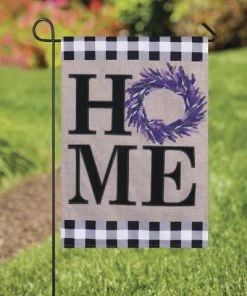 Enchanted Garden™ 12.5" X 18" Applique Flag - Assorted Styles -Enchanted Garden Sale 2723273 HOME Lavender Wreath APPLIQUE flag scenic