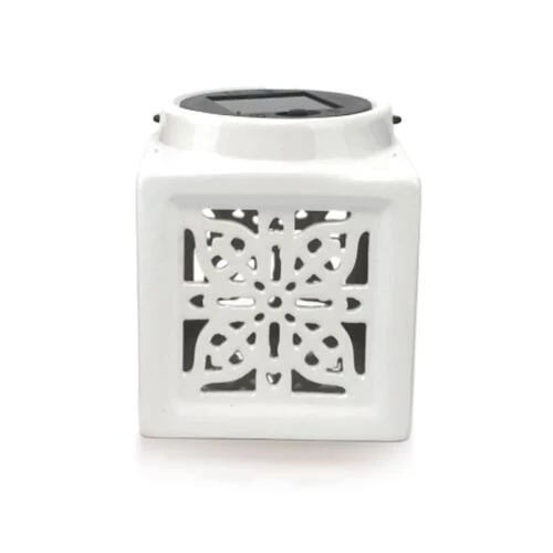 Enchanted Garden™ 4" Ceramic Solar Light Lantern - Assorted Styles 5 Enchanted Garden™ 4" Ceramic Solar Light Lantern - Assorted Styles - Image 3