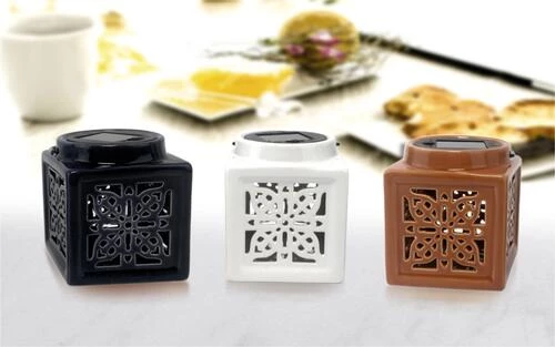 Enchanted Garden™ 4" Ceramic Solar Light Lantern - Assorted Styles 7 Enchanted Garden™ 4" Ceramic Solar Light Lantern - Assorted Styles - Image 5