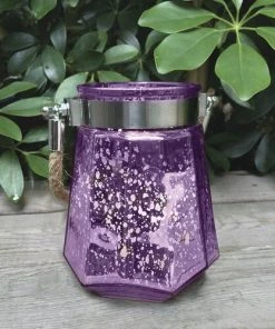 Enchanted Garden™ 5" Glass Flameless Candle Lantern - Assorted Styles 10 Enchanted Garden™ 5" Glass Flameless Candle Lantern - Assorted Styles -Enchanted Garden Sale 277 4178 P SC Purple