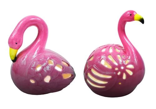 Enchanted Garden™ 8" Ceramic Flameless Tealight Candle LED Lantern - Assorted Styles 4 Enchanted Garden™ 8" Ceramic Flameless Tealight Candle LED Lantern - Assorted Styles - Image 2