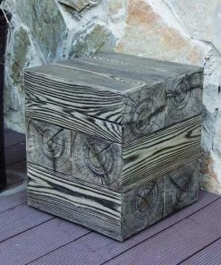 Enchanted Garden™ 17" Knotty Wood Garden Stool -Enchanted Garden Sale 277 5188 P SC