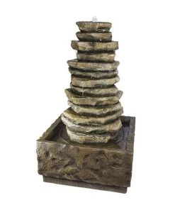 Enchanted Garden™ 34.1" Tiered Rock Outdoor Water Fountain -Enchanted Garden Sale 277 5228 P LF
