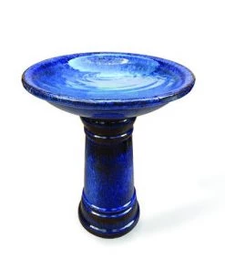 Enchanted Garden™ 17" Ceramic Bird Bath - Assorted Colors -Enchanted Garden Sale 277 5261 Blue