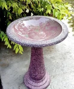 Enchanted Garden™ 17.7" Resin Bird Bath - Assorted Colors -Enchanted Garden Sale 277 5586 BBRED SV 1800