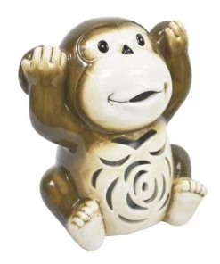 Enchanted Garden™ 7.8" Ceramic Monkey LED Lantern - Assorted Styles -Enchanted Garden Sale 277 5594 7