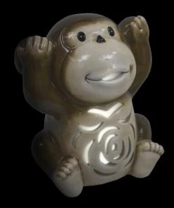 Enchanted Garden™ 7.8" Ceramic Monkey LED Lantern - Assorted Styles -Enchanted Garden Sale 277 5594 8