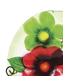 Enchanted Garden™ 11" Glass Floral Bird Bath -Enchanted Garden Sale 277 5671 08 2100px