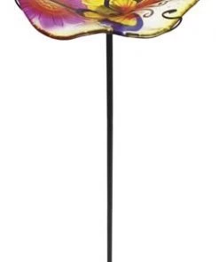 Enchanted Garden™ 11" Glass Butterfly Bird Bath