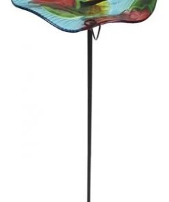 Enchanted Garden™ 11" Glass Dragonfly Bird Bath