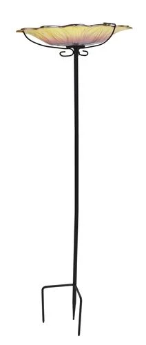 Enchanted Garden™ 11" Glass Sunflower Bird Bath 4 Enchanted Garden™ 11" Glass Sunflower Bird Bath - Image 2