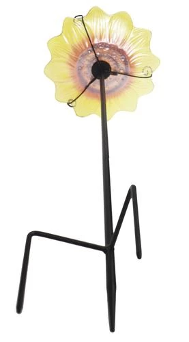 Enchanted Garden™ 11" Glass Sunflower Bird Bath 6 Enchanted Garden™ 11" Glass Sunflower Bird Bath - Image 4