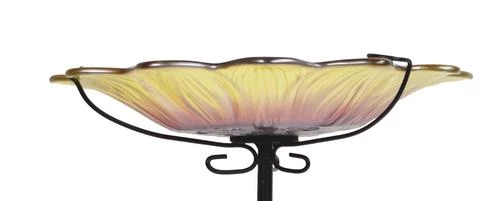Enchanted Garden™ 11" Glass Sunflower Bird Bath 8 Enchanted Garden™ 11" Glass Sunflower Bird Bath - Image 6