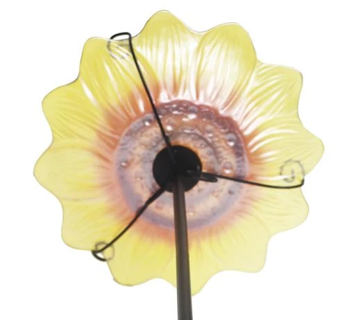 Enchanted Garden™ 11" Glass Sunflower Bird Bath 11 Enchanted Garden™ 11" Glass Sunflower Bird Bath - Image 9