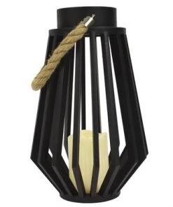 Enchanted Garden™ 13.5" Black Wooden LED Lantern -Enchanted Garden Sale 277 5817 02