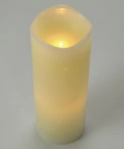 Enchanted Garden® 3" X 8" LED Flameless Candle 12 Enchanted Garden® 3" X 8" LED Flameless Candle -Enchanted Garden Sale 277 5859 3 x8 IvoryLEDCandle quarter lit