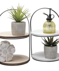 Enchanted Garden™ White 2-Tier Mini Tray -Enchanted Garden Sale 277 6155 6156 2tiertraywithitems04 InStore 4100px