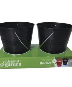Enchanted Garden™ 2-Pack Painted Citronella Bucket - Assorted Colors -Enchanted Garden Sale 2773054 21108P 2 02 1800px