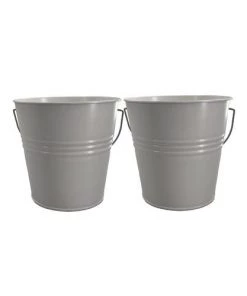 Enchanted Garden™ 2-Pack Painted Citronella Bucket - Assorted Colors -Enchanted Garden Sale 2773054 21108P 2 white 4000px