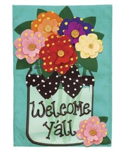Enchanted Garden™ 12.5" X 18" Applique Flag - Assorted Styles