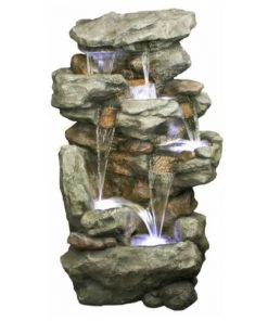 Enchanted Garden™ 39" Tiered Orowood Outdoor Water Fountain