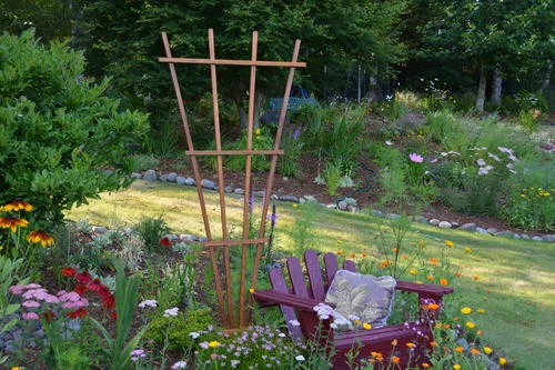 Enchanted Garden™ 32"W X 72"H Cedar Fan Trellis 4 Enchanted Garden™ 32"W X 72"H Cedar Fan Trellis - Image 2